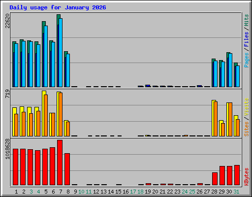 Daily usage for January 2026