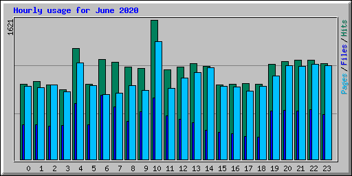 Hourly usage for June 2020