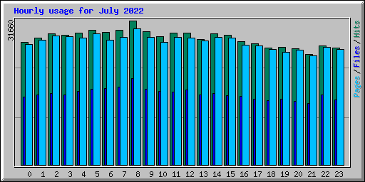 Hourly usage for July 2022