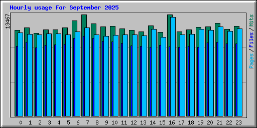Hourly usage for September 2025