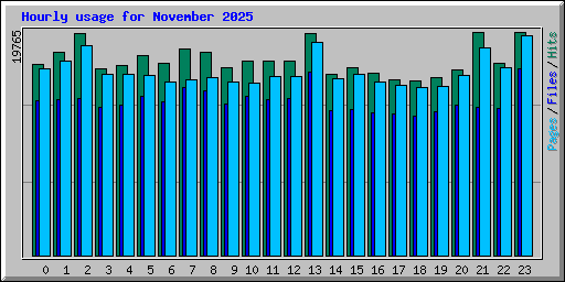 Hourly usage for November 2025