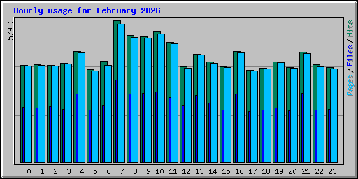 Hourly usage for February 2026