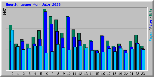 Hourly usage for July 2026
